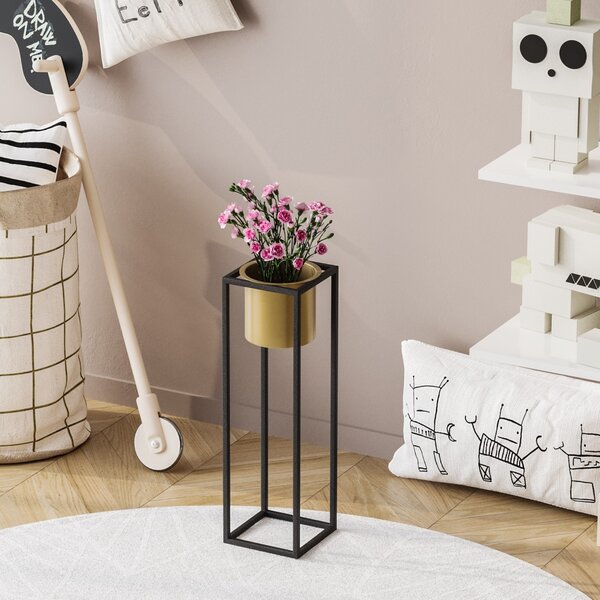 Ghiveci decorativ GED023A Auriu 15x50x15 cm