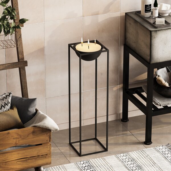 Ghiveci decorativ GED020 Negru 28x80x28 cm