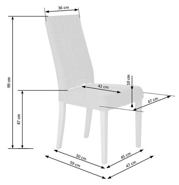 Scaun DIEGO 2, negru/gri, 47x59x99 cm
