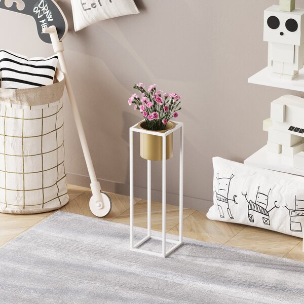 Ghiveci decorativ GED023C Auriu 15x50x15 cm