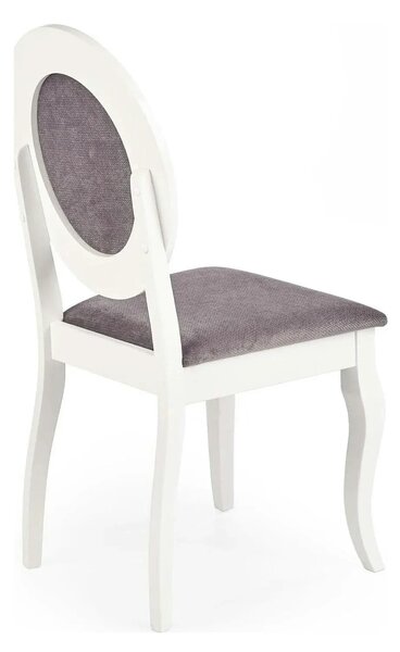 Scaun vintage alb BAROCK, lemn de cauciuc, 45x51x93 cm