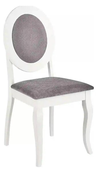 Scaun vintage alb BAROCK, lemn de cauciuc, 45x51x93 cm