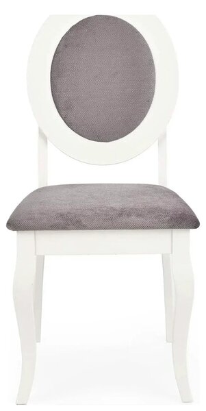 Scaun vintage alb BAROCK, lemn de cauciuc, 45x51x93 cm