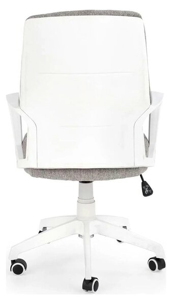 Scaun de birou SPIN 2, grej/alb, stofa clasica/metal, 59x62x99/106 cm