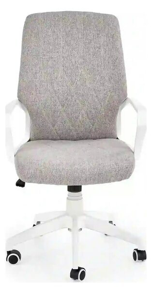 Scaun de birou SPIN 2, grej/alb, stofa clasica/metal, 59x62x99/106 cm