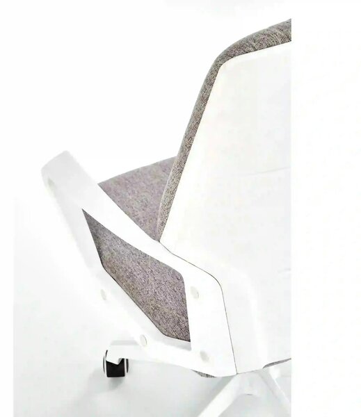 Scaun de birou SPIN 2, grej/alb, stofa clasica/metal, 59x62x99/106 cm