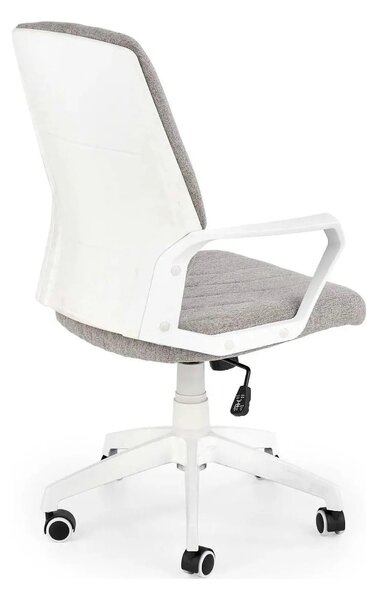 Scaun de birou SPIN 2, grej/alb, stofa clasica/metal, 59x62x99/106 cm