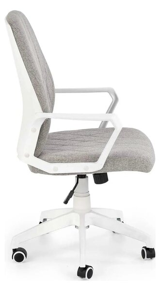 Scaun de birou SPIN 2, grej/alb, stofa clasica/metal, 59x62x99/106 cm