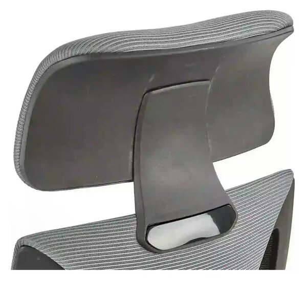 Scaun de birou VALDEZ, gri/negru, stofa/plasa, 64x60x116/121 cm