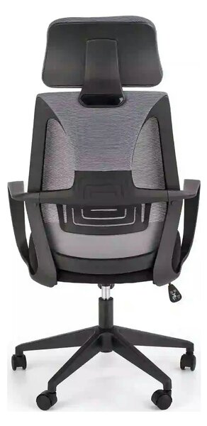 Scaun de birou VALDEZ, gri/negru, stofa/plasa, 64x60x116/121 cm