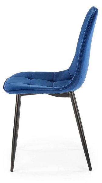 Scaun tapitat K417, albastru, 46x56x87 cm