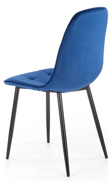 Scaun tapitat K417, albastru, 46x56x87 cm