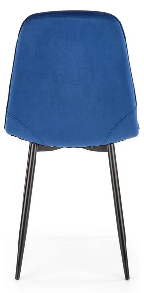 Scaun tapitat K417, albastru, 46x56x87 cm