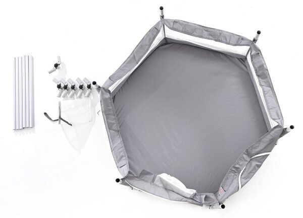 Piscina de bile pliabila Gri 120x67x60 cm