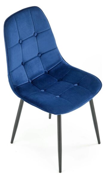 Scaun tapitat K417, albastru, 46x56x87 cm