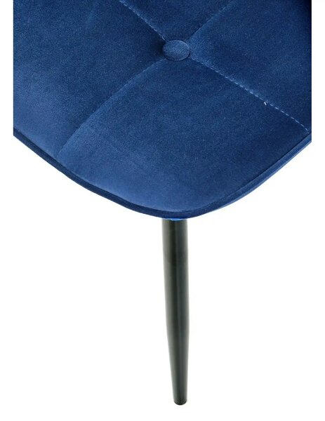 Scaun tapitat K417, albastru, 46x56x87 cm