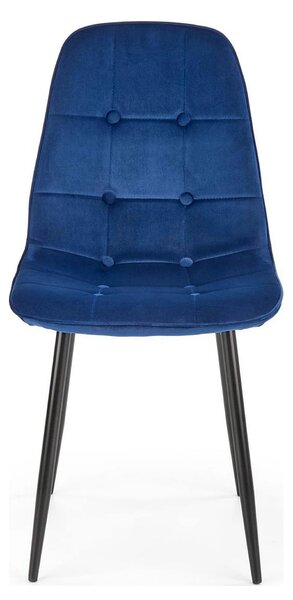 Scaun tapitat K417, albastru, 46x56x87 cm