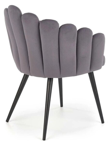 Scaun tapitat K410, gri inchis, 65x62x85 cm