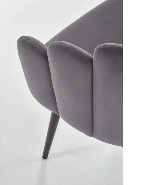 Scaun tapitat K410, gri inchis, 65x62x85 cm