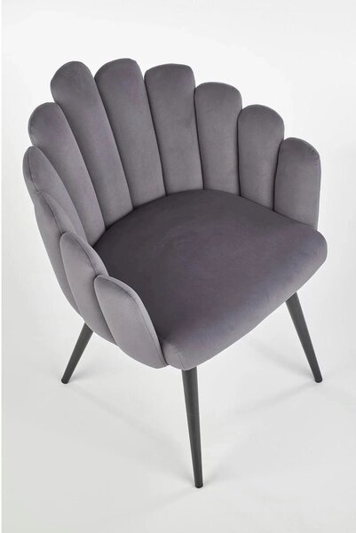 Scaun tapitat K410, gri inchis, 65x62x85 cm