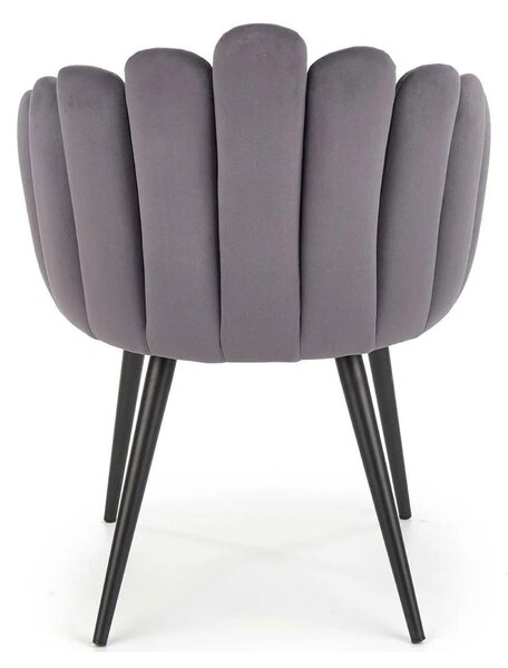 Scaun tapitat K410, gri inchis, 65x62x85 cm