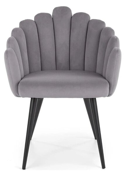 Scaun tapitat K410, gri inchis, 65x62x85 cm