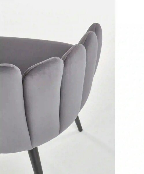 Scaun tapitat K410, gri inchis, 65x62x85 cm
