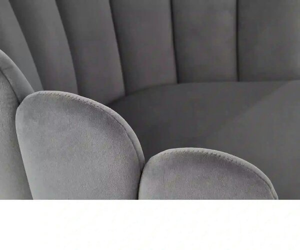 Scaun tapitat K410, gri inchis, 65x62x85 cm