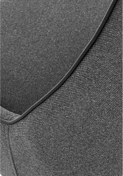 Scaun tapitat K409, gri inchis/negru, stofa clasica/metal, 49x52x84 cm