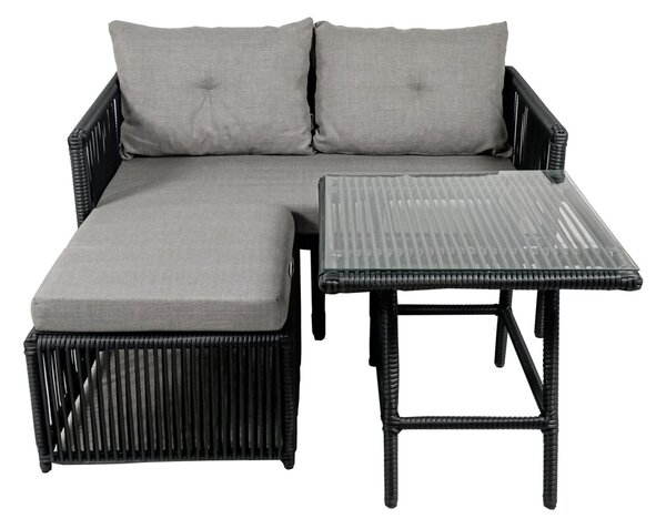 Set de gradina Shangai 8 Gri 158x62x62 cm