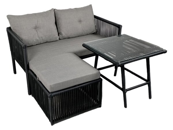 Set de gradina Shangai 8 Gri 158x62x62 cm