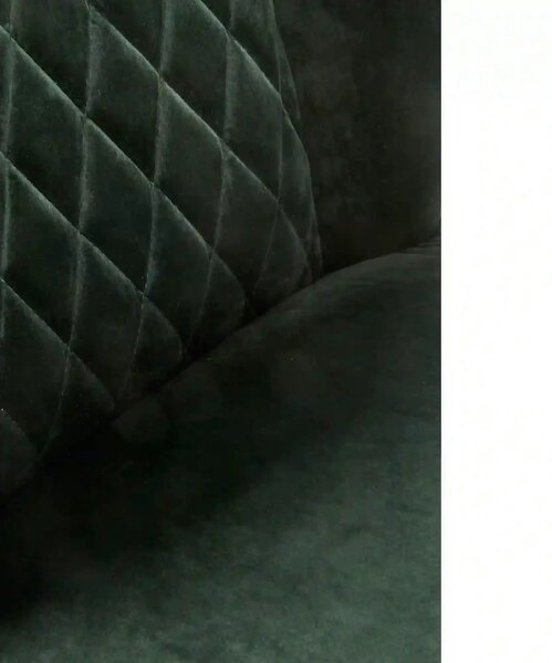 Scaun tapitat K399, verde/negru, stofa/metal, 50x60x84 cm