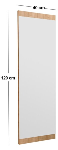 Oglindă de perete Azus Natural 40x120x2.2 cm