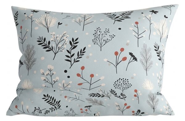 Fata de perna din flanel FROST BOTANIC 50x70 cm, gri deschis