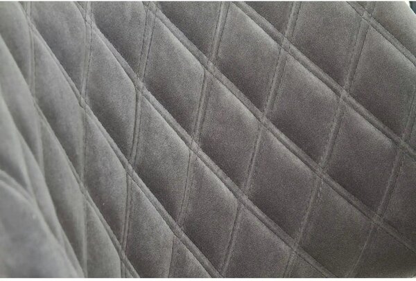 Scaun modern dining K396, stejar/gri, stofa catifelata/placaj, 56x55x7