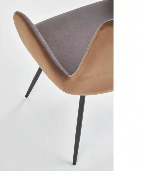 Scaun tapitat K392, gri/maro, 53x60x82 cm