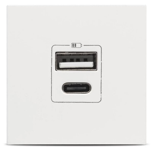 Priză USB A+C 2M Moda Voice ELBI: Încărcare Rapidă 5V 2,4A, Design Modern Modular, Ideală pentru Birou sau Acasă, Disponibilă în 4 Finisaje Elegante