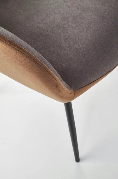 Scaun tapitat K392, gri/maro, 53x60x82 cm