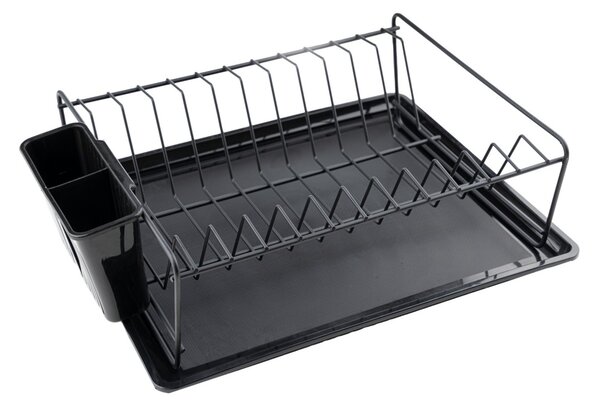 Raft pentru scurgere vesela SM011 Negru 35.5x29.5x11 cm