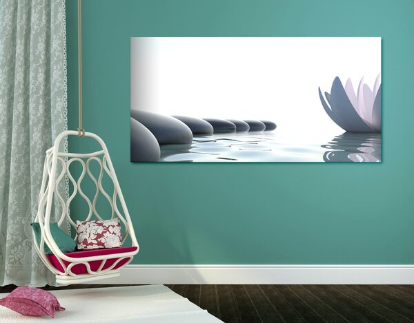 Tablou pietre Zen și floare de lotus