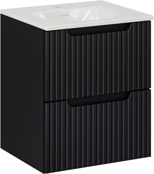 Set dulap Comad Nova Black NOVA BLACK D2 82-50-2S, lavoar Comad Sky 3 SKY 3 50CM DP (E-8099-3-50)