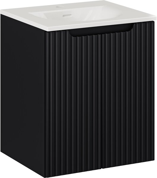 Set dulap Comad Nova Black NOVA BLACK D2 82-50-2D, lavoar Comad Sky 3 SKY 3 50CM DP (E-8099-3-50)