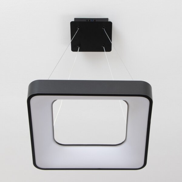 Brilagi - Lustră LED dimabilă suspendată pe cablu FALCON II LED/80W/230V 40x40 cm neagră + telecomandă