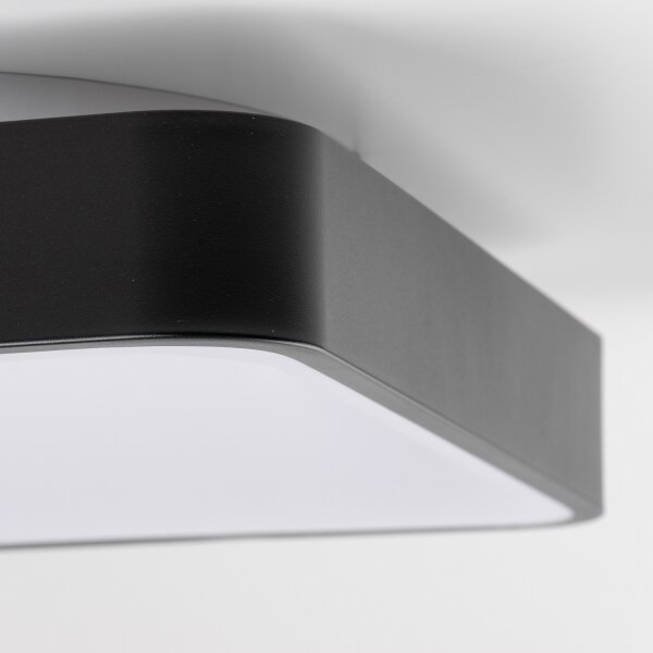 Brilagi - Plafonieră LED dimabilă FALCON II, 80 W, 230 V, 40 x 40 cm, neagră + telecomandă