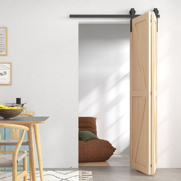 HOMCOM Set pentru Ușă Glisantă din Oțel Carbonat Negru 122x0.5x4 cm | Aosom Romania