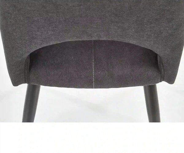 Scaun K369, gri inchis/negru, stofa clasica/otel, 48x58x92 cm