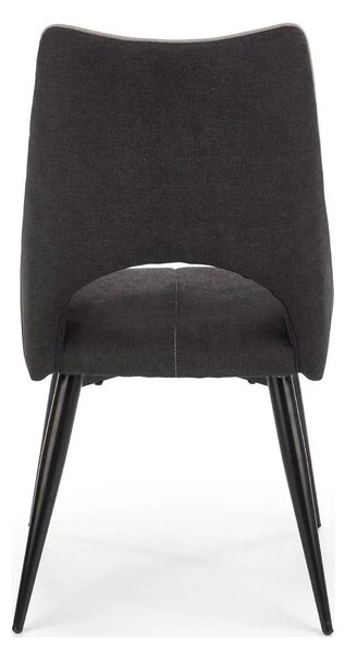 Scaun K369, gri inchis/negru, stofa clasica/otel, 48x58x92 cm