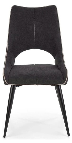 Scaun K369, gri inchis/negru, stofa clasica/otel, 48x58x92 cm