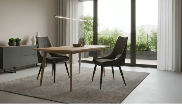 Scaun K369, gri inchis/negru, stofa clasica/otel, 48x58x92 cm