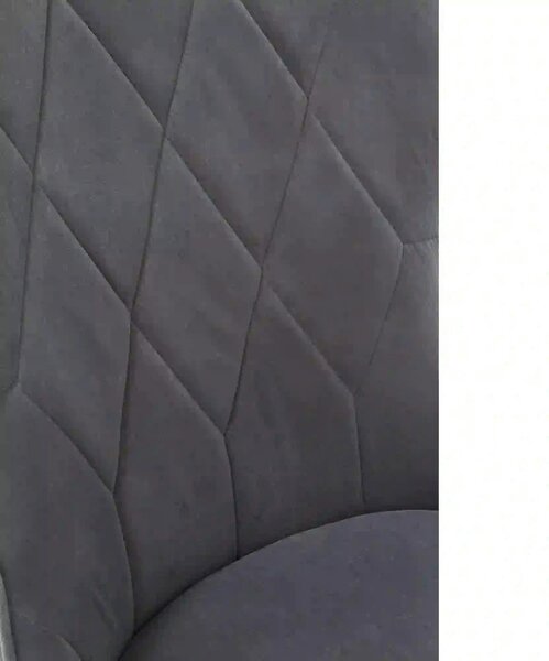Scaun gri inchis K366, stofa catifelata/metal, 52x58x92 cm